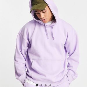 ASOS Topman oversized lilac hoodie sweatshirt size large
